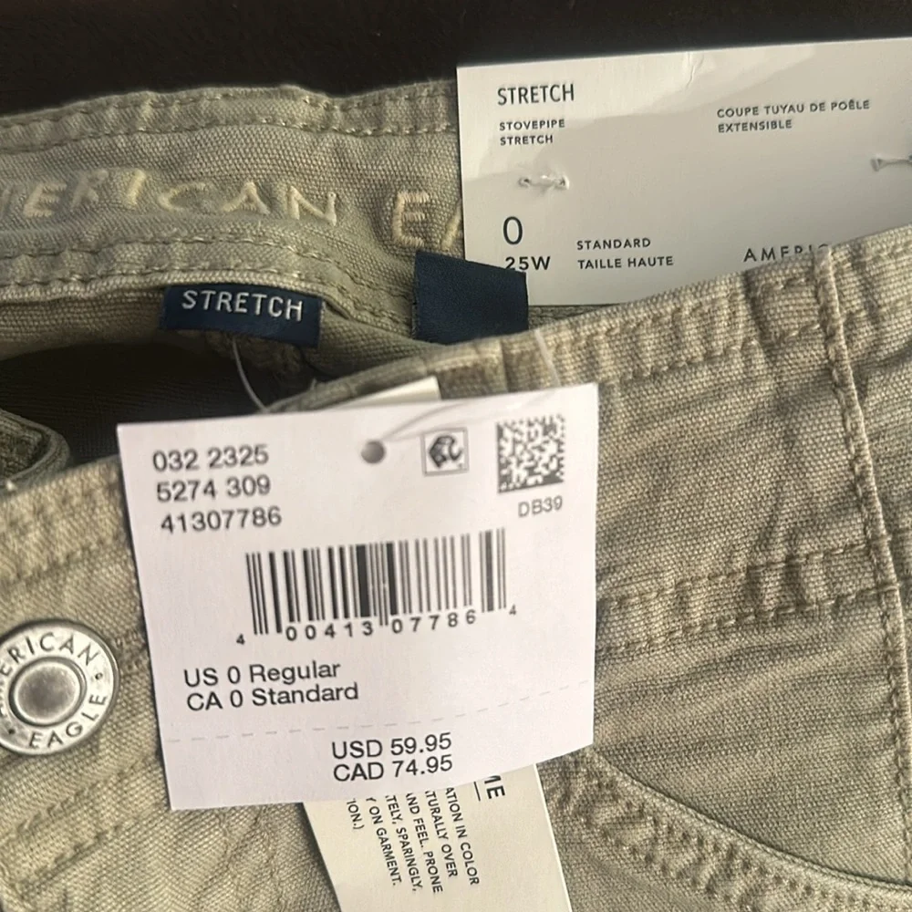 AE Stretch High-Waisted Stovepipe Pant NWT 0 - Picture 4 of 8